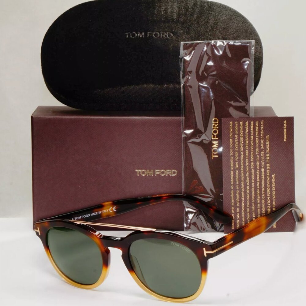 Tom Ford Brown Green Tortoiseshell Sunglasses